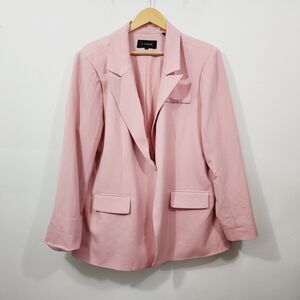 11 Honoré Olivia Boyfriend Blazer in Pretty Pink Plus Size US 20 Single-Breasted